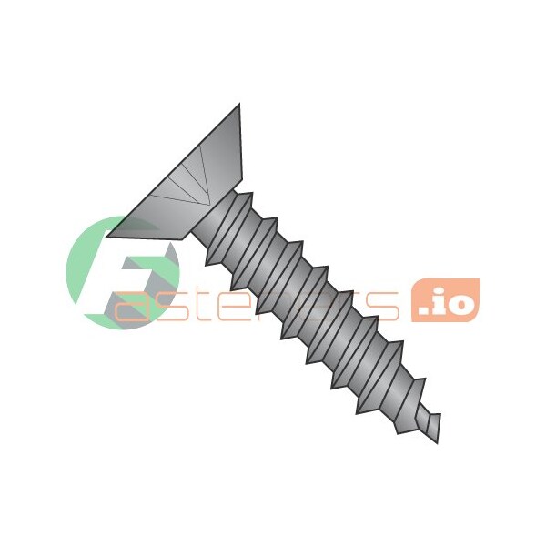 Newport Fasteners Sheet Metal Screw, #4 x 1/4 in, Zinc Plated Steel Flat Head Phillips Drive, 10000 PK 494290 - main